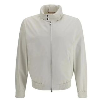 Brunello Cucinelli Brunello Cucinelli, Light Jackets, male, Beige, Size: 2XL High-necked Jacket