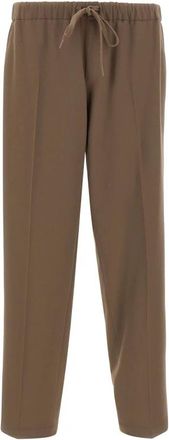 Maison Margiela Rechte broek - Heren - Straight fit broeken - Bruin - S - Wol - Broeken