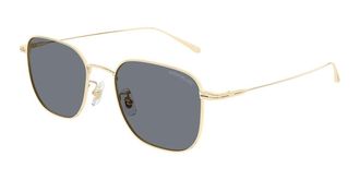 Montblanc MB0477SA Asian Fit 001 Mens Sunglasses Gold Size 54