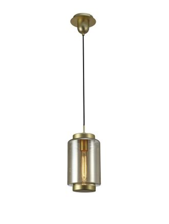 Mantra Colgante Tubular En Cristal Jarras De Mantra En Acabado Bronce