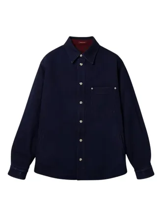 Gucci Flannel And Denim Reversible Shirt-Uomo