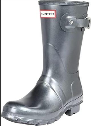 Hunter Womens Original Short Nebula Boots In Black