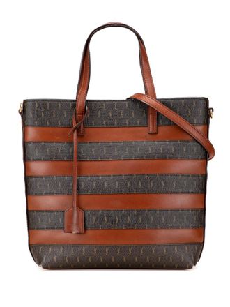 Saint Laurent 2021 Le Monogramme Coated Canvas and Leather Shopper Tote satchel - women - Fabric/Leather - One Size - Brown