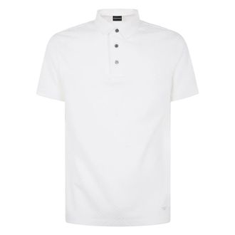 Emporio Armani Polo Shirts, male, White, XL, Classic Polo Shirt