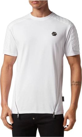 Philipp Plein Heren, Tops, Wit, Maat: 4XL Katoen