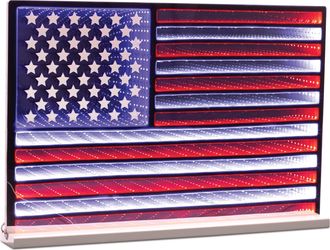 Melrose International American Flag Ekko Light Display 23L - Red, White, Blue