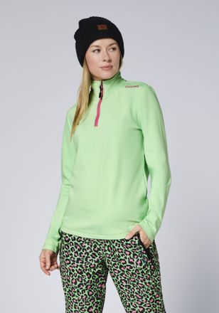 Chiemsee Fleecepullover CHIEMSEE, Damen, Gr. XXL (52/54), meadow, Obermaterial: 78% Polyester, 22% Elasthan, normal, Rundhals, Sweatshirts Fleecepullover