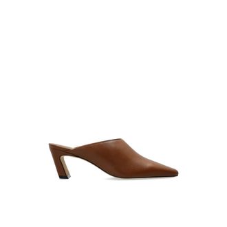 Stuart Weitzman Schoenen, Dames, Bruin, 38 1/2 EU, Leer, Stassi Mule 50