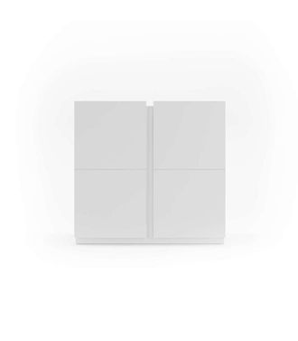 HERDASA Herdasa - Recibidor Zapatero Modelo 516 Acabado Blanco, 90 X 95 X 35 (alto X Ancho X Fondo)