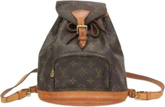 Louis Vuitton Pre-owned Backpacks, female, Brown, Size: ONE SIZE Pre-owned Mini Monsuri M51137 Backpack