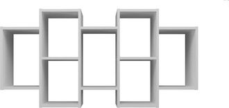 OEM Estanter&iacute;a De Pared Colgante - Blanco Mate - Estanter&iacute;a De Pared, Librer&iacute;a Colgante, Dise&ntilde;o Moderno, F&aacute;cil Montaje