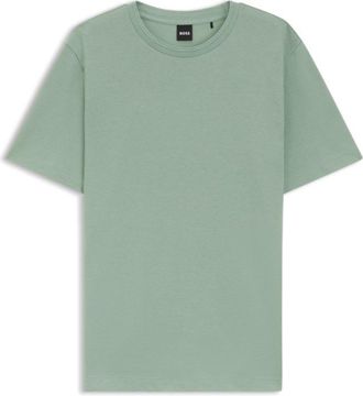 BOSS Bubble-jacquard structure T-shirt in a cotton blend