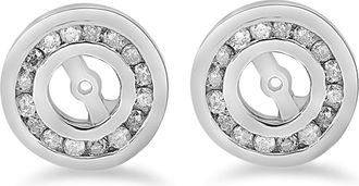 Pompeii3 1/2 cttw Diamond Earring Jackets 14K White Gold (up to 4mm)