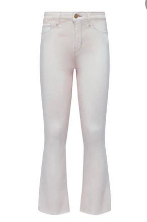 L'agence Womens Kendra High Rise Crop Flare Jeans In Oat/mothergoose