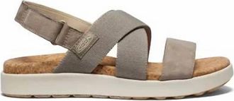 Keen Womens Elle Criss Cross Sandals In Brindle/birch