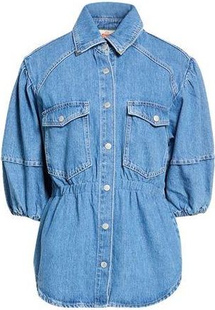 Farm Rio DENIM SHIRT PUFFING SLEEVE