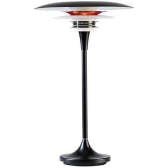 Belid Diablo Davinci L&aacute;mpara De Mesa Moderna De 30 Cm Negro Plano, Rojo Brillante, Cable De Encendido 1x G9
