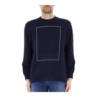 A|X Armani Exchange Heren, Sweatshirts & Hoodies, Blauw, Maat: 2XL Katoen