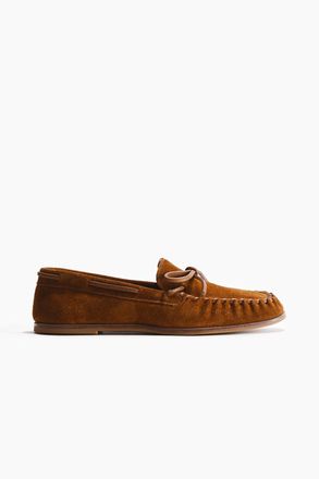 H&M Loafer aus Velours-Spaltleder - Beige
