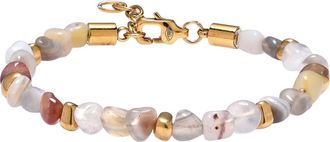 Eye Candy Los Angeles Dylan Agate Beaded Bracelet in Gold at Nordstrom Rack