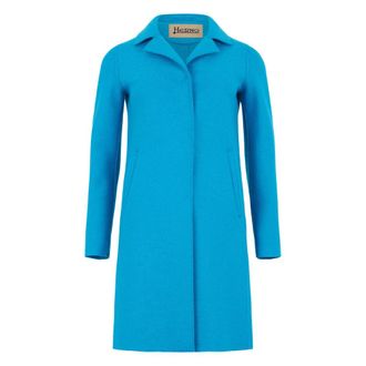 Herno Lange Jas - Dames - Mantels - Blauw - Maat: 2XS Wol