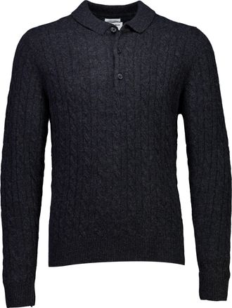 Lindbergh Strickpullover LINDBERGH, Herren, Gr. XL, charcoal mel, Strick, Obermaterial: 80% Wolle, 20% Polyamid, unifarben, normal h&uuml;ftbedeckend, Rundhals, Flac