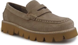 National Comfort Lenna Suede Platform Loafer in Natural Suede at Nordstrom, Size 10
