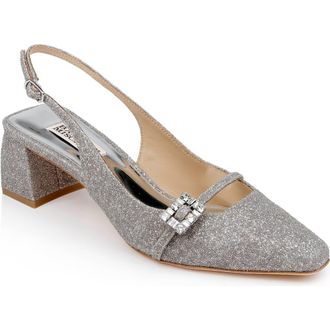 Badgley Mischka Buena Slingback Pump in Silver Antique at Nordstrom Rack, Size 8.5