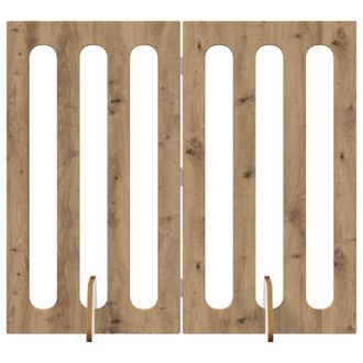 vidaXL Valla Plegable Para Mascotas 2 Pcs Roble Artesanal Vidaxl