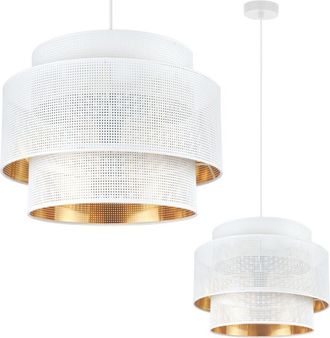 OEM L&aacute;mpara Colgante Asti Trio Oro Blanco Malla 40cm