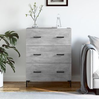 vidaXL Vidaxl - Aparador De Madera De Ingenier&iacute;a Gris Hormig&oacute;n 69,5x34x90 Cm