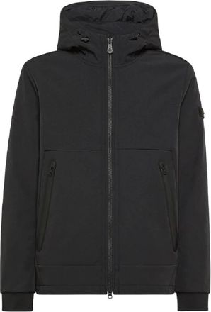Peuterey Zwart Jas met Uitneembare Binnenvoering - Heren - Zomerjassen - Zwart - M - Polyester - Jassen