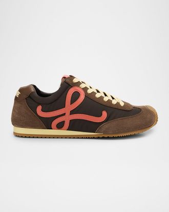 Loewe Men & apos;s Ballet Runner 2.0 Nylon & Calfskin Sneakers