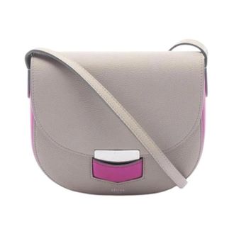 Celine Pre-owned Cross Body Bags, female, Gray, Size: ONE SIZE Pre-owned Vintage Shoulder Bag