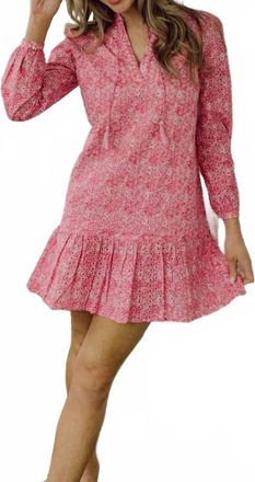 Sail to Sable Flutter Hem Dress In Blush