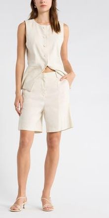 Nordstrom Pleat Front Trouser Shorts in Ivory Birch at Nordstrom Rack, Size 16 (Similar To 14W)