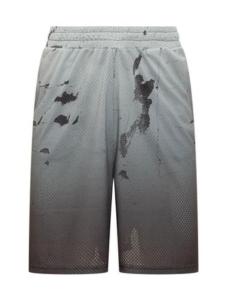 44 Label Group Grey Graphic Shorts