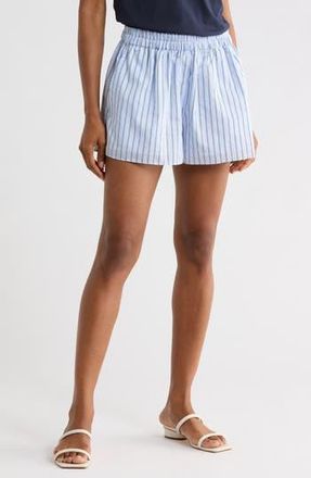 Ramy Brook Callie Embellished Stripe Shorts in Blue Stripe at Nordstrom Rack, Size Xx-Small
