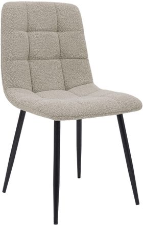 Clp Silla De Comedor Antibes Tejido De Peluche Gris Topo