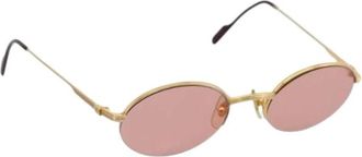 Cartier Pre-owned Zonnebrillen - Dames - Vintage Accessoires - Geel - ONE Size - Vintage