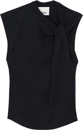 Isabel Marant Nayda Tee - Dames - Tops zonder mouwen - Zwart - XS - Katoen - Tops