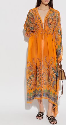 Etro Beach Dress With Print, Womens, Orange