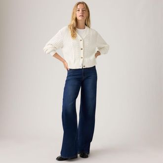 Levi's 728 High Rise Wide Leg Jeans - Womens - 23X30 - Blue