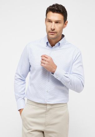 Eterna Langarmhemd ETERNA MODERN FIT, Herren, Gr. 46, Normalgr&ouml;ssen, himmelblau, Twill, 100% Baumwolle, tailliert, Manschette, Hemden Langarmhemd, NON IRON (