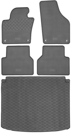 OEM Volkswagen Tiguan I Suv De 07.2007 A 04.2016 Set - Alfombrillas De Goma Para Coche + Alfombrilla Para Maletero