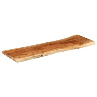 Berkfield Home Table Top 120x40x3.8 cm Rectangular&not;Solid Wood Acacia Live Edge in Brown