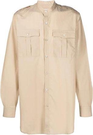 Dries Van Noten Overhemden, Heren, Bruin, S, Katoen, Casual Shirts
