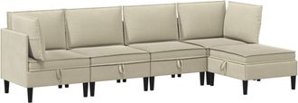 vidaXL Juego De Muebles De Sal&oacute;n 5 Uds. Arena Tela Vidaxl