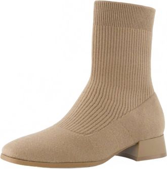 Cushionaire Womens Russel Knit Ankle Boot In Taupe