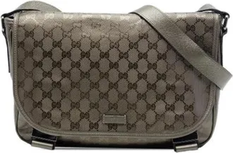 Gucci Vintage, unisex, Bruin, ONE Size, Leer, Pre-owned Vintage Crossbody Bag